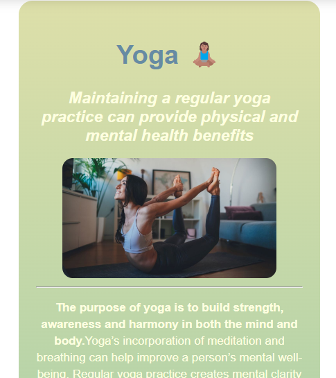 yoga page preview